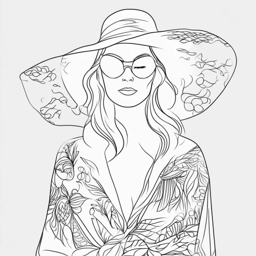 coloring page,fashion vector,summer line art,fashion illustration,coloring pages,floral doodles,boho art,panama hat,sun hat,botanical line art,straw hat,summer hat,boho,vector illustration,coloring pages kids,fashion sketch,line-art,high sun hat,hand-drawn illustration,digital illustration,Design Sketch,Design Sketch,Outline