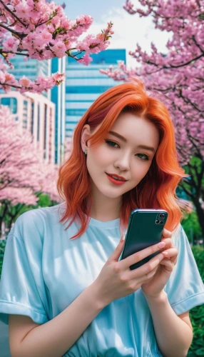 japanese sakura background,woman holding a smartphone,spring background,sakura background,springtime background,flower background,girl in flowers,japanese floral background,floral background,sakura blossom,huawei,digital data carriers,girl picking flowers,spring leaf background,portrait background,using phone,beautiful girl with flowers,phone icon,digital advertising,women in technology,Conceptual Art,Sci-Fi,Sci-Fi 28