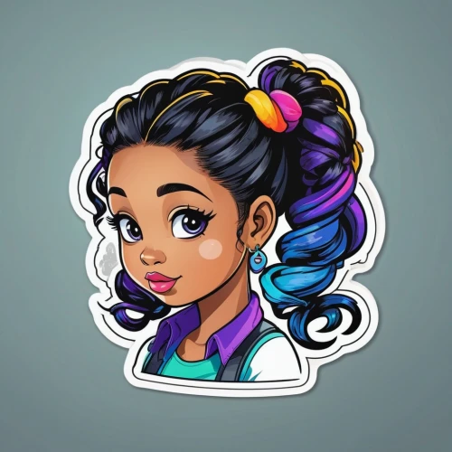 tiana,vector girl,girl with speech bubble,chibi girl,kids illustration,rockabella,jasmine,custom portrait,vector illustration,vector art,tiktok icon,cute cartoon character,maria bayo,skype icon,moana,dribbble,dribbble icon,illustrator,rowan,vector graphic,Unique,Design,Sticker