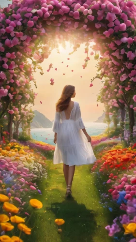 girl in flowers,digital compositing,flower background,way of the roses,girl picking flowers,spring background,springtime background,falling flowers,photo manipulation,fantasy picture,blooming field,spring awakening,flower wall en,flower garden,rosa 'the fairy,picking flowers,beautiful girl with flowers,field of flowers,girl in the garden,floral background,Photography,General,Natural