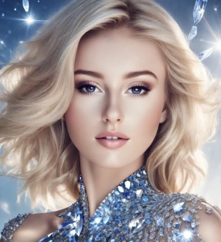 elsa,ice princess,sparkling,ice queen,sparkle,glittering,blue snowflake,silvery blue,glitter powder,chrystal,the snow queen,dazzling,jeweled,lycia,artificial hair integrations,crystalline,sparkly,silver blue,pixie-bob,crystal