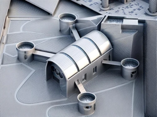 connecting rod,futuristic architecture,ventilation clamp,gutter pipe,ventilation pipe,roof structures,roof plate,ducting,connectors,house roofs,binoculars,roof landscape,3d rendering,square tubing,drainage pipes,pipe insulation,steel pipes,pipe work,pressure pipes,metal roof,Architecture,Small Public Buildings,Modern,Creative Innovation