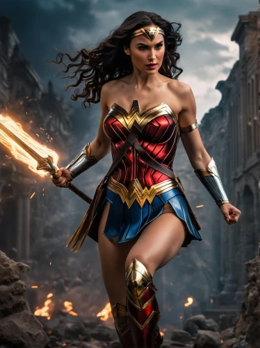 wonder woman city,wonderwoman,wonder woman,super heroine,goddess of justice,super woman,woman power,strong woman,woman strong,strong women,female warrior,figure of justice,fantasy woman,wonder,warrior woman,lasso,lady justice,superhero background,digital compositing,sprint woman,Photography,General,Fantasy