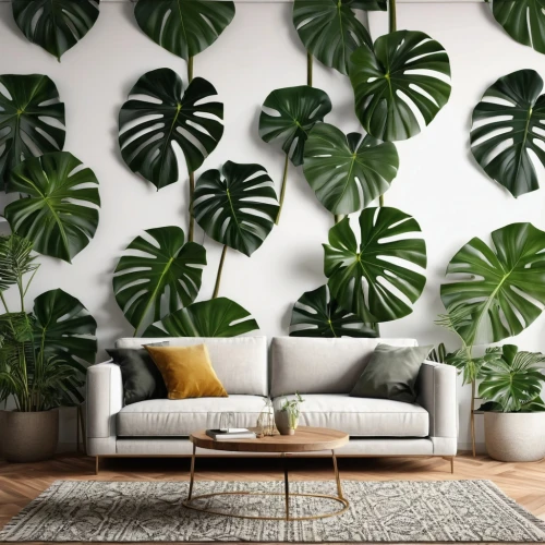 tropical leaf pattern,palm tree vector,tropical floral background,modern decor,house plants,money plant,monstera,houseplant,monstera deliciosa,spring leaf background,patterned wood decoration,botanical print,hanging plants,tropical greens,wall sticker,green plants,leaf background,wall decoration,wall,contemporary decor,Photography,General,Realistic