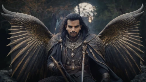 the archangel,archangel,daemon,black angel,dark angel,death angel,corvus,king of the ravens,uriel,thorin,black raven,angel of death,heroic fantasy,alaunt,garuda,lucifer,elvan,dark elf,athos,black crow