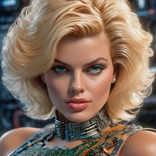 realdoll,artificial hair integrations,sci fi,plastic model,pixie-bob,female doll,airbrushed,cybernetics,blonde woman,retro woman,female model,science fiction,doll's facial features,barb wire,marylyn monroe - female,birds of prey,sci-fi,sci - fi,gena rolands-hollywood,symetra,Photography,General,Sci-Fi