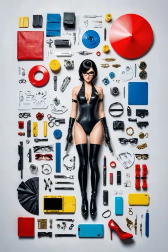 plastic model,playmobil,toys,rubber doll,plastic arts,disassembled,plastic toy,smart album machine,construction toys,flat lay,wearables,spy visual,gadgets,objects,assemblage,electronics,luggage set,construction set toy,accesories,toy toys,Unique,Design,Knolling