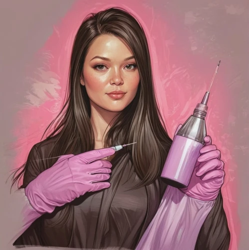 latex gloves,cosmetic brush,pink quill,medical illustration,pipette,sci fiction illustration,dental hygienist,screwdriver,oil cosmetic,painting technique,scalpel,syringe,the scalpel,manicure,phillips screwdriver,cancer icon,chemist,dermatologist,pen,brushes,Illustration,Paper based,Paper Based 17