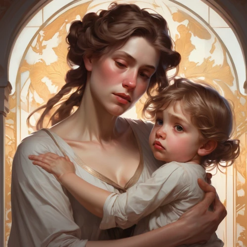 capricorn mother and child,little girl and mother,mother and child,mother with child,bouguereau,child portrait,mother,mother and daughter,jesus in the arms of mary,motherhood,mother's,mother and infant,mother and son,mother with children,romantic portrait,mother-to-child,blessing of children,mother kiss,the mother and children,mother and children,Conceptual Art,Fantasy,Fantasy 01