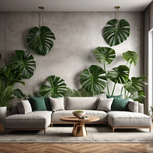 house plants,modern decor,houseplant,tropical greens,contemporary decor,hanging plants,apartment lounge,living room,money plant,green living,green plants,modern living room,sofa set,interior decor,decor,tropical house,livingroom,interior decoration,interior design,wall decoration,Photography,General,Realistic