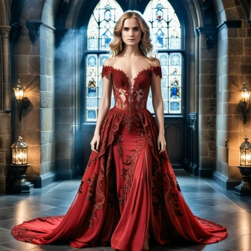 red gown,gown,lady in red,ball gown,man in red dress,in red dress,celtic queen,celtic woman,red dress,red cape,evening dress,girl in red dress,bridal clothing,wedding gown,red,bridal party dress,elegant,enchanting,fairy queen,scarlet witch,Photography,General,Realistic