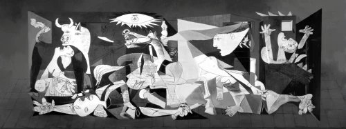 nativity,oryx,abstract cartoon art,paper art,torn paper,white figures,the manger,mural,man and horses,captivity,theater curtain,braque francais,stage curtain,grayscale,wall painting,nativity scene,the wolf pit,panoramical,paper cutting background,art paper