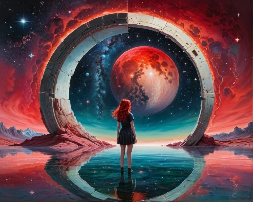 space art,astral traveler,andromeda,astronomical,inner space,portals,portal,cosmos,phase of the moon,mirror of souls,aquarius,fantasia,orb,stargate,violinist violinist of the moon,universe,fantasy picture,astronira,circle,aura