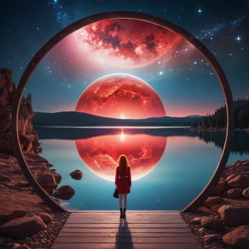photomanipulation,portals,stargate,photo manipulation,magic mirror,life is a circle,circle,dream world,parallel worlds,cosmos,astral traveler,circular,mirror of souls,inner space,parabolic mirror,astronomical,root chakra,fantasy picture,heliosphere,heaven gate