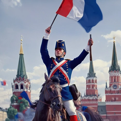 french digital background,the red square,grand anglo-français tricolore,equestrian sport,kremlin,cossacks,red square,the kremlin,orders of the russian empire,equestrian statue,russia,napoleon bonaparte,russian traditions,french president,vive la france,moscow,victory day,mounted police,equitation,napoleon i,Conceptual Art,Fantasy,Fantasy 01