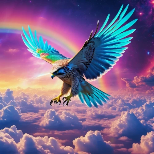 rainbow background,bird in the sky,blue and gold macaw,gryphon,pegasus,owl background,rainbow clouds,bird flying,griffon bruxellois,blue macaw,flying hawk,fantasy picture,bird png,bird of prey,eagle,rainbow pencil background,birds of prey-night,hedwig,colorful birds,3d crow,Photography,General,Realistic