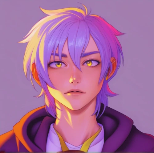 smooth aster,anime boy,violet eyes,violet head elf,robin,2d,adonis,ren,portrait background,aster,plum,candy boy,merlin,chives,glare,purple background,edit icon,pupil,crop,pupils