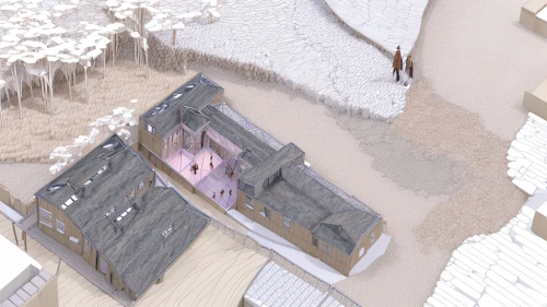 3d rendering,virtual landscape,snow roof,korean village snow,escher village,aerial landscape,3d rendered,diorama,roof landscape,reconstruction,alpine village,nativity village,excavation site,render,medieval street,mountain huts,scale model,winter village,3d mockup,medieval town