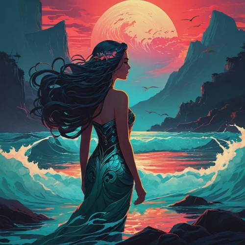 mermaid background,ocean,mermaid vectors,mermaid silhouette,the wind from the sea,the endless sea,moana,siren,mermaid,ocean waves,sea night,ocean background,sea,the sea maid,ocean paradise,believe in mermaids,tidal wave,rosa ' amber cover,sea-shore,exploration of the sea,Conceptual Art,Fantasy,Fantasy 32