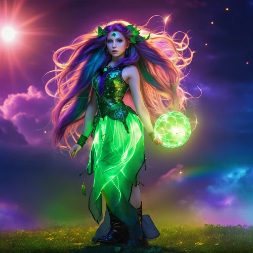 starfire,the enchantress,druid,monsoon banner,show off aurora,fantasy woman,rosa 'the fairy,medusa gorgon,dryad,goddess of justice,green aurora,celtic queen,sorceress,fantasy picture,patrol,fae,green mermaid scale,earth chakra,aurora butterfly,anahata,Photography,General,Realistic