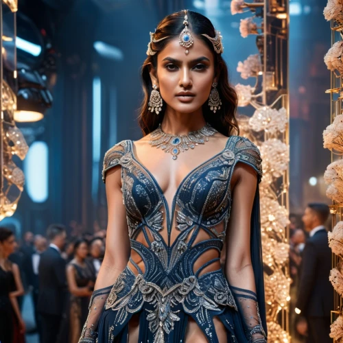 bollywood,ball gown,miss vietnam,dress form,valerian,evening dress,queen of the night,miss circassian,indian celebrity,blue enchantress,costume design,sari,haute couture,fashion designer,cinderella,miss universe,quinceanera dresses,gown,cocktail dress,fashion design,Photography,General,Sci-Fi