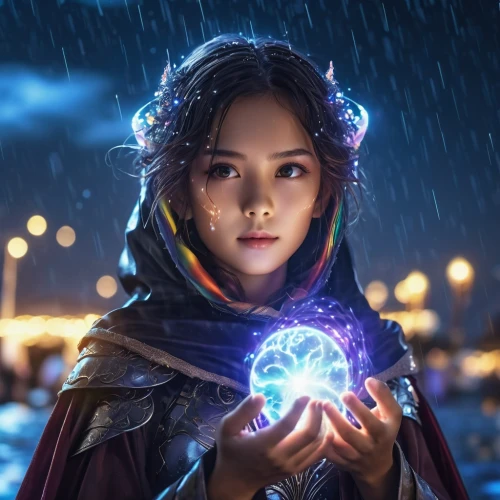 mystical portrait of a girl,fortune teller,fantasy portrait,asian vision,phuquy,fantasy picture,vietnamese woman,visual effect lighting,connectedness,inner mongolian beauty,sci fiction illustration,libra,fortune telling,the enchantress,magical,tibetan,mulan,fantasy art,asia,han thom,Photography,General,Realistic