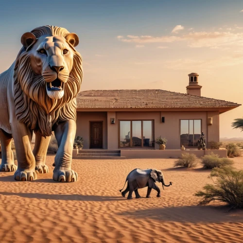 lion father,stone lion,african lion,lions couple,namibia,king of the jungle,lion,two lion,lion king,lion white,lion - feline,digital compositing,lion with cub,lions,lion head,she feeds the lion,home ownership,panthera leo,africa,big cats,Photography,General,Realistic