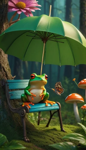 umbrella mushrooms,mushroom landscape,frog background,parasols,toadstools,frog gathering,forest mushroom,summer umbrella,mushroom island,cartoon forest,3d render,forest mushrooms,parasol,club mushroom,lingzhi mushroom,fairy forest,chair and umbrella,umbrellas,toadstool,scandia gnomes,Photography,General,Fantasy