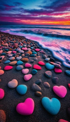 colorful heart,balanced pebbles,painted hearts,colorful background,rocky beach,pink beach,heart candies,background with stones,hearts color pink,splendid colors,heart background,colored rock,pebbles,colorful water,intense colours,stone heart,colored stones,zen rocks,smooth stones,colorful balloons,Photography,General,Fantasy