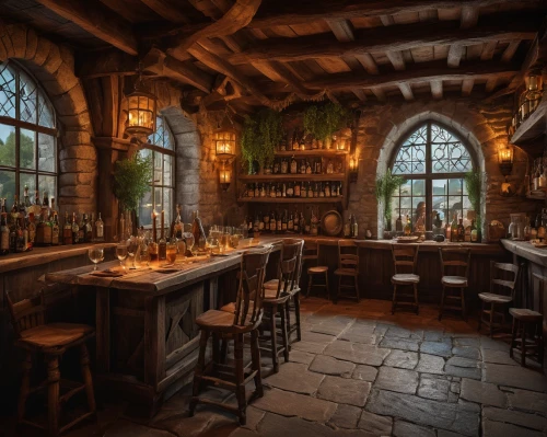 wine tavern,apothecary,tavern,wine cellar,wine bar,hobbiton,victorian kitchen,liquor bar,the kitchen,tile kitchen,wine cultures,wine house,alpine restaurant,unique bar,winery,kitchen interior,brandy shop,drinking establishment,fine dining restaurant,potions,Photography,General,Fantasy