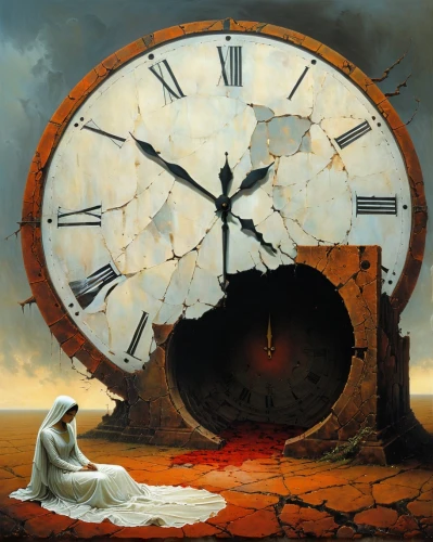 clockmaker,klaus rinke's time field,out of time,the eleventh hour,time pressure,clock face,time pointing,sand clock,clocks,time,still transience of life,clock,flow of time,time spiral,world clock,wall clock,time and money,surrealism,four o'clocks,clockwork,Conceptual Art,Oil color,Oil Color 01