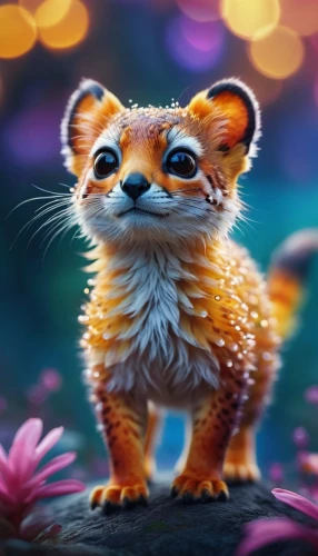 cute fox,adorable fox,little fox,child fox,a fox,flower animal,fox,cute animal,cute animals,cute cartoon character,whimsical animals,knuffig,desert fox,fox stacked animals,anthropomorphized animals,fennec,red panda,blossom kitten,squirell,christmas fox,Photography,General,Commercial