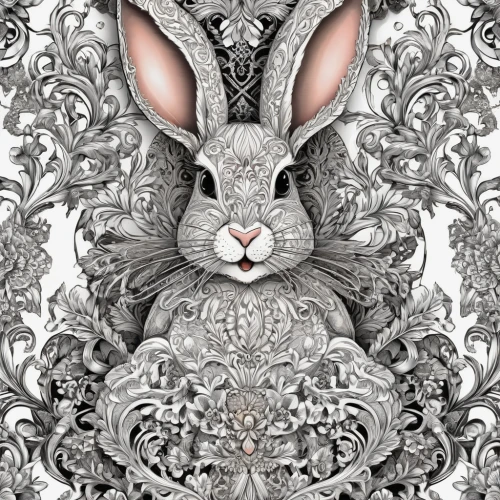 gray hare,white rabbit,rabbits and hares,domestic rabbit,european rabbit,cottontail,rabbit,white bunny,deco bunny,rabbits,hare,audubon's cottontail,hare window,wild hare,lepus europaeus,hares,carrot pattern,wild rabbit,bunny,wood rabbit,Illustration,Black and White,Black and White 03