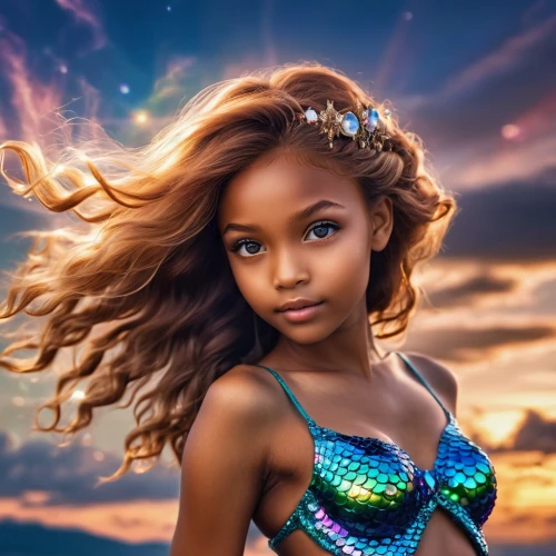 mermaid background,little girl in wind,photoshop manipulation,child model,artificial hair integrations,children's background,photo manipulation,afro american girls,image manipulation,digital compositing,little girl fairy,moana,child fairy,fantasy art,mermaid scales background,young model,fantasy girl,fantasy picture,adobe photoshop,believe in mermaids,Photography,General,Realistic