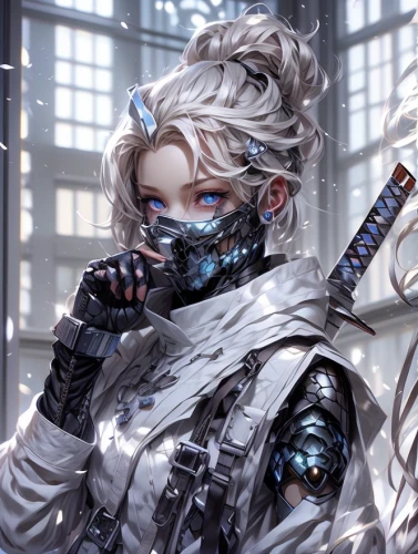 winterblueher,white rose snow queen,ice queen,frost,silvery blue,blanche,swordswoman,the snow queen,father frost,suit of the snow maiden,silver blue,respirator,cyber,eternal snow,operator,masquerade,silvery,cyborg,silver,a200