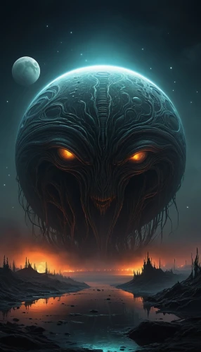 alien planet,alien world,extraterrestrial life,sci fiction illustration,alien invasion,extraterrestrial,planet alien sky,alien warrior,aliens,alien,alien ship,hinnom,ufo,auqarium,background image,argus,fantasy art,dark world,doomsday,glowworm,Illustration,Realistic Fantasy,Realistic Fantasy 17