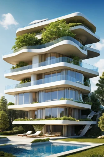 futuristic architecture,residential tower,modern architecture,floating island,luxury property,condominium,luxury real estate,dunes house,eco-construction,arhitecture,3d rendering,skyscapers,sky apartment,bulding,mamaia,archidaily,contemporary,belvedere,terraces,kirrarchitecture,Photography,General,Realistic