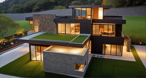 modern house,modern architecture,cubic house,cube house,corten steel,grass roof,turf roof,frame house,residential house,smart house,dunes house,house shape,modern style,eco-construction,beautiful home,contemporary,two story house,luxury property,hause,luxury home,Photography,General,Realistic