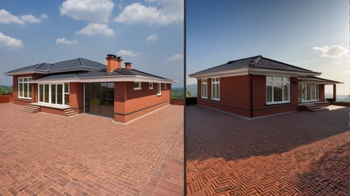 3d rendering,roof tile,roof tiles,image editing,prefabricated buildings,garden buildings,flat roof,house roofs,crown render,3d render,sand-lime brick,render,brick-laying,bungalow,digital compositing,housebuilding,residential house,house shape,brick house,paving slabs,Photography,General,Realistic