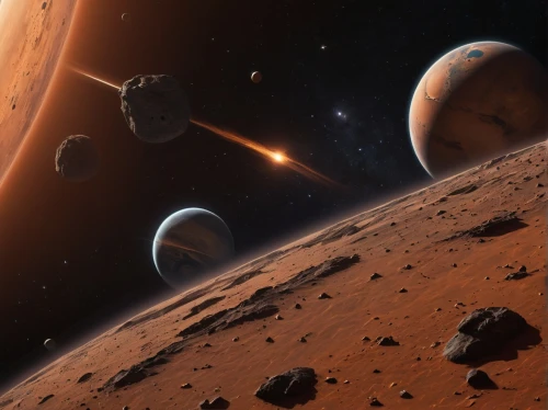 red planet,mission to mars,planetary system,mars probe,planet mars,orbiting,space art,inner planets,asteroids,binary system,saturnrings,asteroid,planets,phobos,galilean moons,exoplanet,asterales,space ships,alien planet,space voyage,Photography,General,Natural