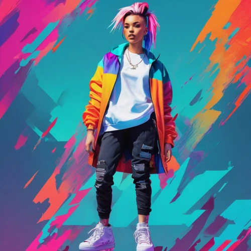 fashion vector,80's design,vector girl,vector art,80s,neon colors,wpap,vector illustration,eleven,digital painting,digital art,colorful,colorful doodle,neon,vector graphic,colors,world digital painting,digital artwork,2d,digital illustration,Conceptual Art,Daily,Daily 21