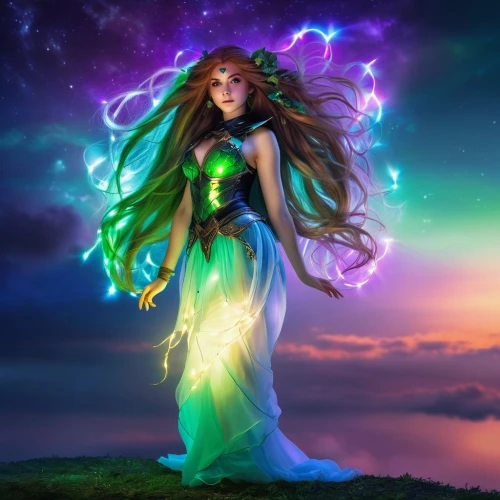 celtic woman,the enchantress,rapunzel,fantasy picture,faerie,earth chakra,green mermaid scale,faery,fairy queen,fantasy woman,celtic queen,aurora butterfly,sorceress,rosa 'the fairy,fantasy art,dryad,auroras,merida,fae,green aurora,Photography,General,Realistic