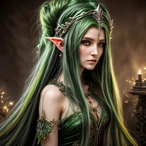 elven,the enchantress,dryad,celtic queen,elf,faery,violet head elf,fantasy portrait,male elf,sorceress,faerie,elven flower,fantasy art,fae,anahata,caerula,fantasy woman,fairy queen,rusalka,elves
