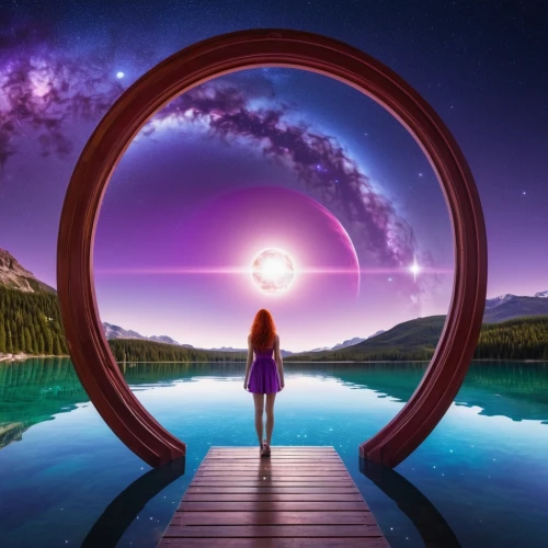 stargate,portals,libra,life is a circle,photomanipulation,heaven gate,inner space,crown chakra,photo manipulation,wormhole,fantasy picture,time spiral,the universe,astral traveler,connectedness,parallel worlds,circle,circular,semi circle arch,dreams catcher