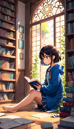 girl studying,reading,bookworm,little girl reading,librarian,relaxing reading,scholar,study room,tea and books,book store,child with a book,read a book,bookstore,studio ghibli,reading room,book collection,books,cg artwork,coffee and books,library,Anime,Anime,Realistic