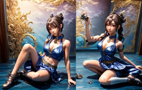 gentiana,blue enchantress,xiaochi,xiangwei,cosplay image,siu mei,fuzimiao,monsoon banner,jasmine blue,xizhi,wuchang,winterblueher,xing yi quan,fighting poses,kinara,kotobukiya,hwachae,blue snake,water-the sword lily,game figure