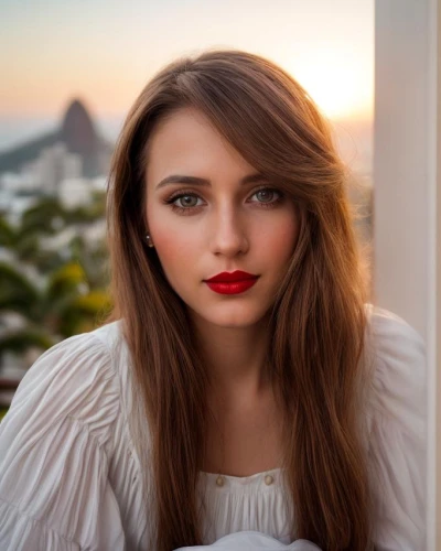 romantic portrait,romantic look,beautiful young woman,brasileira,girl portrait,brazilianwoman,white and red,portrait photography,girl on a white background,pretty young woman,woman portrait,red lips,portrait background,beautiful woman,red lipstick,angelic,portrait photographers,south african,beautiful face,angel face,Common,Common,Photography