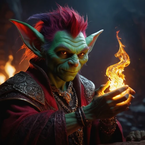 flickering flame,lokportrait,fire master,male elf,goblin,dodge warlock,scandia gnome,fire artist,dwarf cookin,massively multiplayer online role-playing game,orc,firebrat,fgoblin,magus,candlemaker,male character,green goblin,the wizard,prymulki,yoda,Photography,General,Fantasy