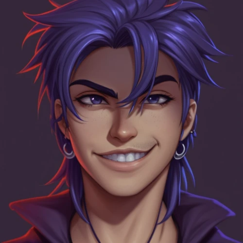 trunks,grin,anime boy,2d,gentian,male character,trickster,custom portrait,killer smile,smirk,edit icon,rein,twitch icon,a smile,portrait background,tangelo,psychic vampire,crop,smooth aster,vanitas