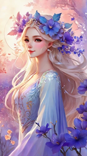 white rose snow queen,elsa,rapunzel,fairy queen,fairy tale character,flower fairy,lilac blossom,jessamine,rosa 'the fairy,spring crown,flower background,fantasy portrait,cinderella,the snow queen,white lilac,girl in flowers,floral background,hydrangeas,spring background,hydrangea background,Illustration,Realistic Fantasy,Realistic Fantasy 01